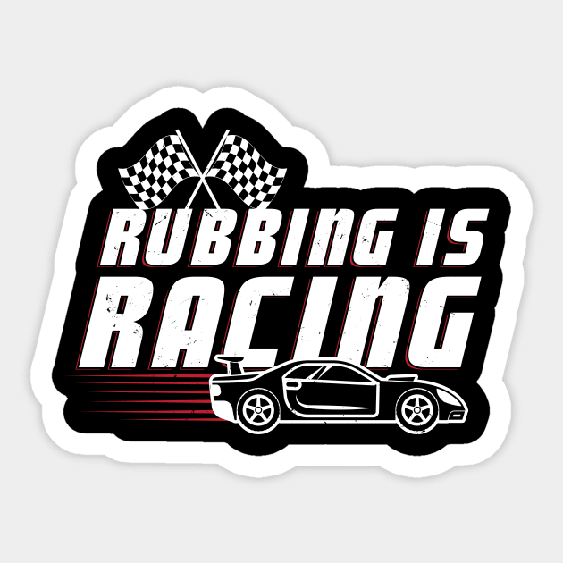 Car Racing Gift Idea Design Motif Sticker by Shirtjaeger